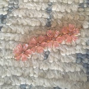 jcrew peach lucite flower bracelet